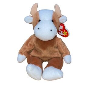 TY  Beanie Baby Bessie The Longhorn. PVC Pellets